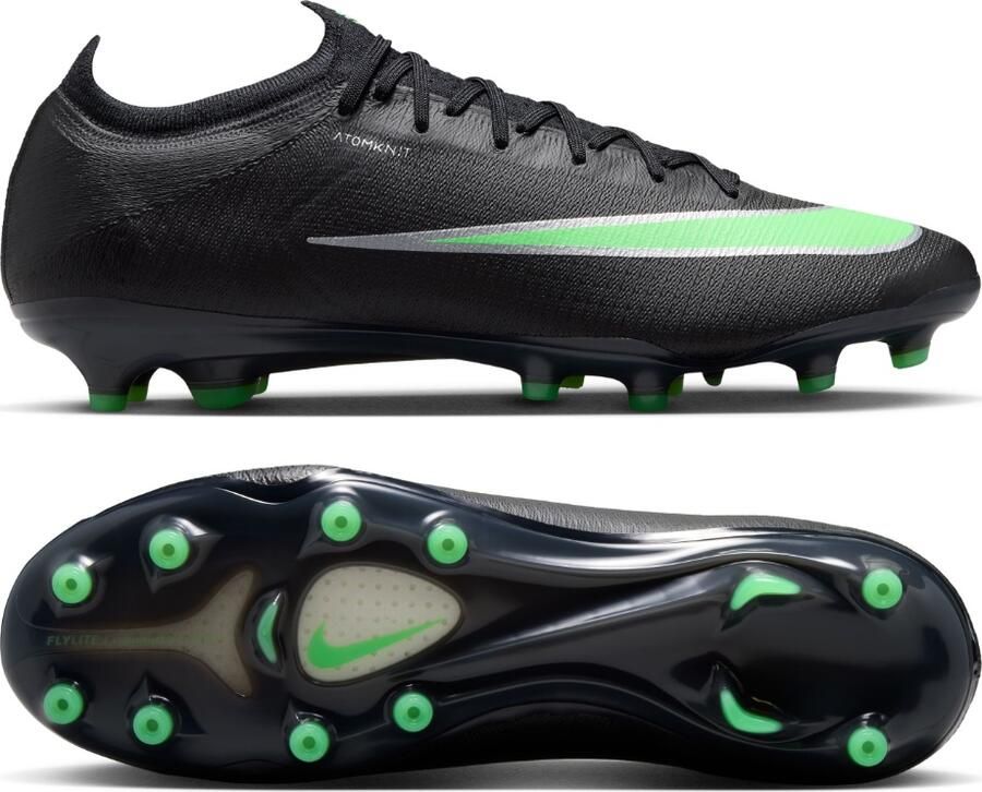 Nike Mercurial Vapor 17 Elite Kunstgras Voetbalschoenen (AG) Zwart Felgroen Zilvergrijs