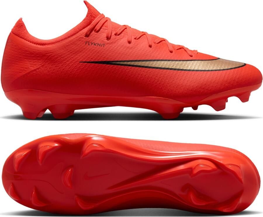 Nike Mercurial Vapor 17 Pro Gras Voetbalschoenen (FG) Felrood Zwart Goud