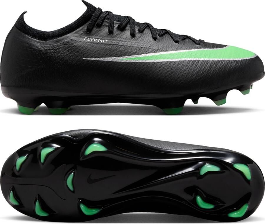 Nike Mercurial Vapor 17 Pro Gras Voetbalschoenen (FG) Kids Zwart Felgroen Zilvergrijs