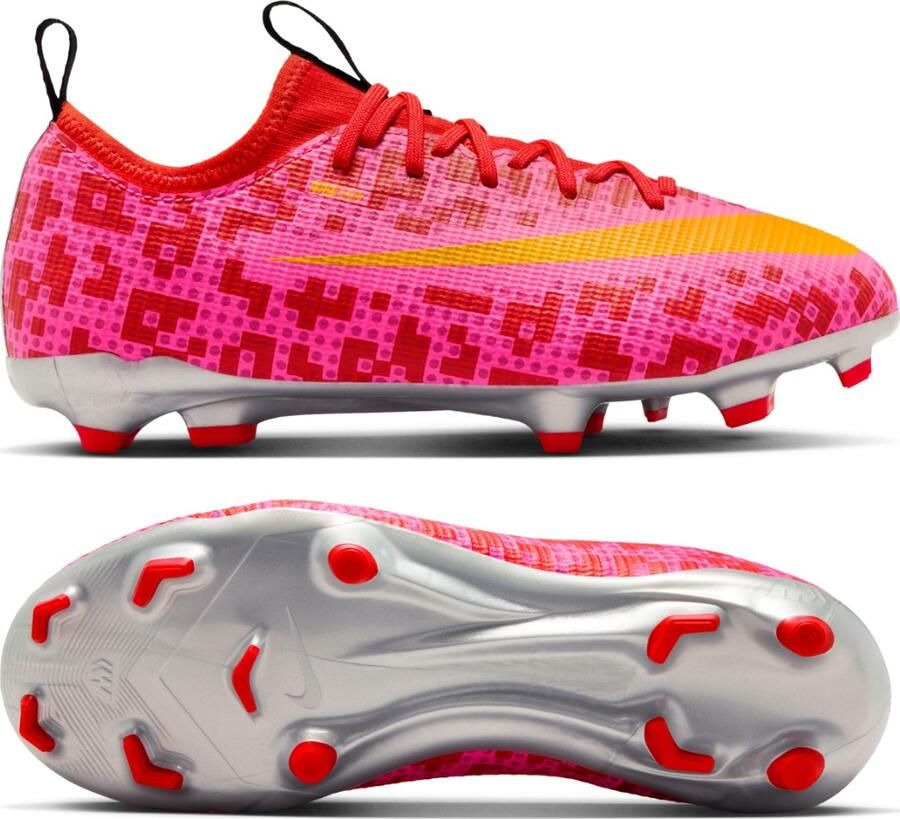 Nike Mercurial Vapor 17 Academy x LEGO Gras Voetbalschoenen (FG) Kids Rood Roze Oranje