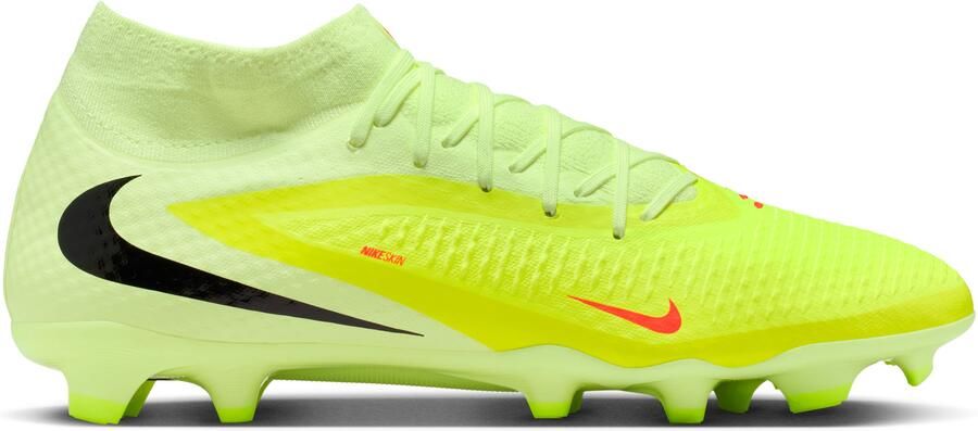 Nike Phantom 6 High Academy Gras Kunstgras Voetbalschoenen (MG) Geel Oranje Zwart