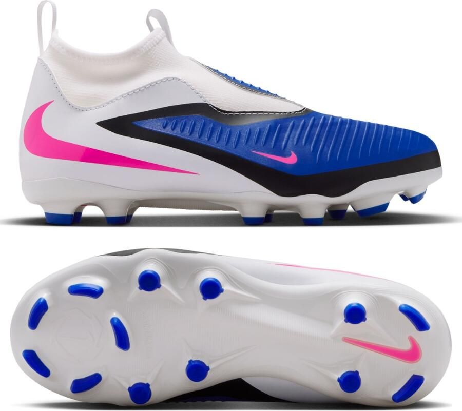 Nike Jr. Phantom 6 High Academy voetbalschoenen voor kids (meerdere ondergronden) Blauw - Foto 5
