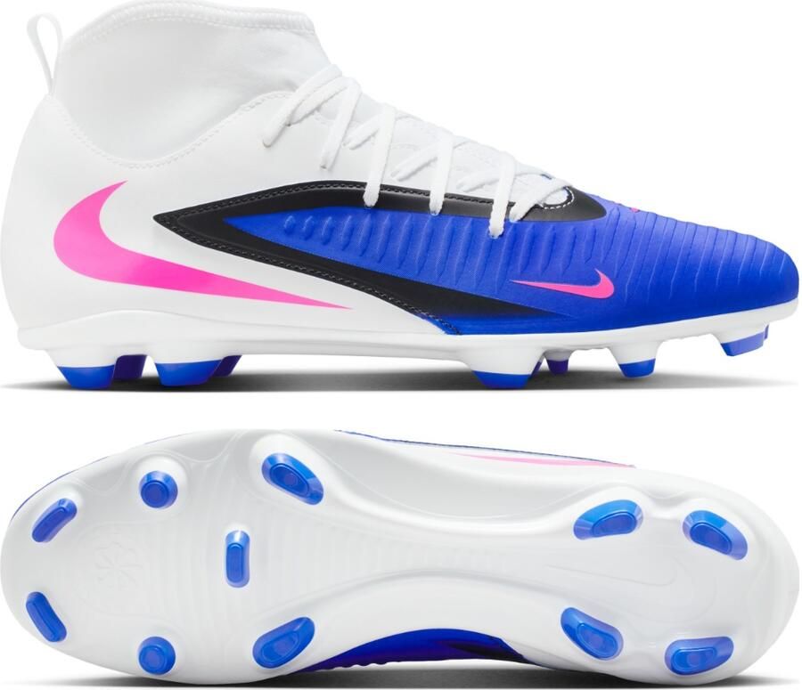 Nike Phantom 6 High Club Gras Kunstgras Voetbalschoenen (MG) Blauw Wit Felroze - Foto 5