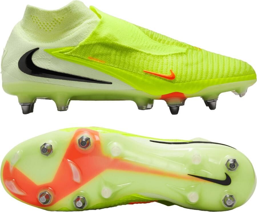 Nike Phantom 6 High Elite IJzeren-Nop Voetbalschoenen (SG) Pro Player Geel Oranje Zwart - Foto 5