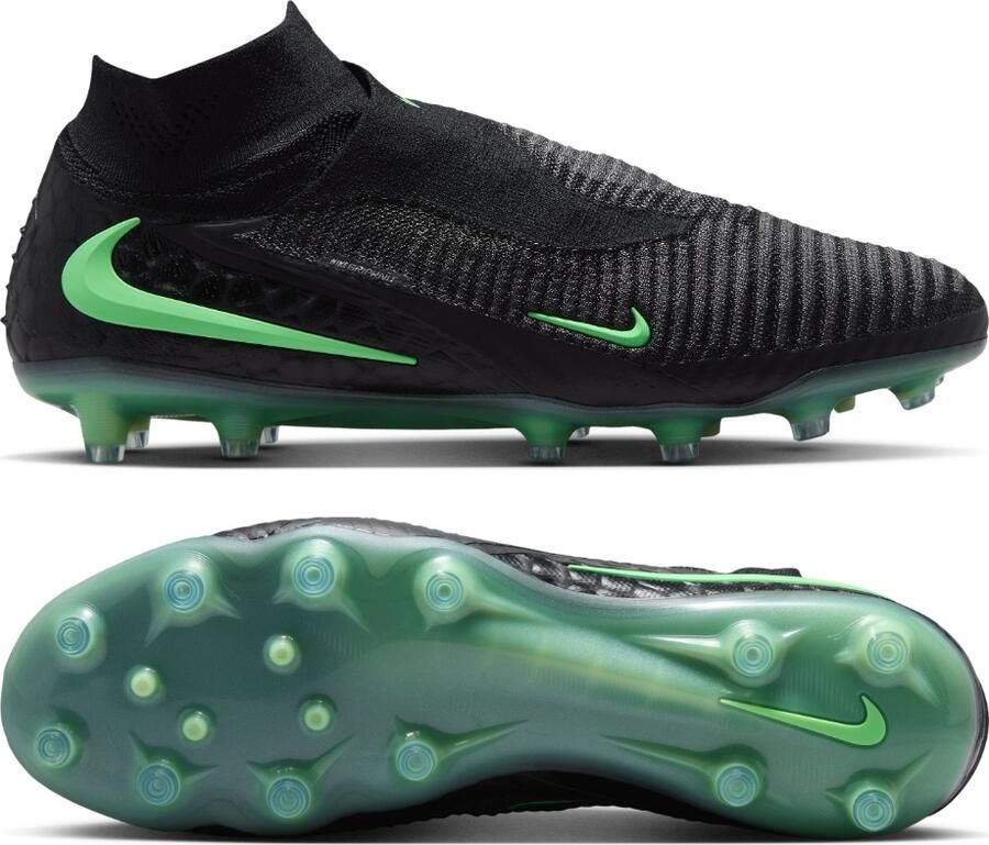 Nike Phantom 6 High Elite Kunstgras Voetbalschoenen (AG) Zwart Felgroen