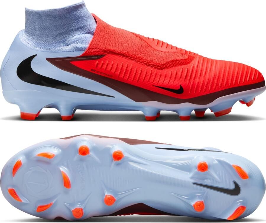 Nike Phantom 6 High Pro Gras Voetbalschoenen (FG) Lichtblauw Felrood Zwart - Foto 5