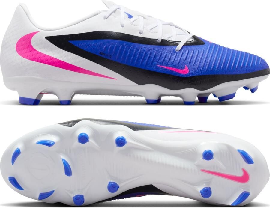 Nike Phantom 6 Low Academy Gras Kunstgras Voetbalschoenen (MG) Blauw Wit Felroze - Foto 5