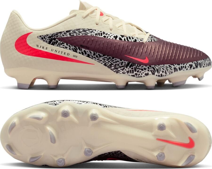 Nike Phantom 6 Low Academy Gras Kunstgras Voetbalschoenen (MG) Gebroken Wit Bordeauxrood Rood - Foto 5