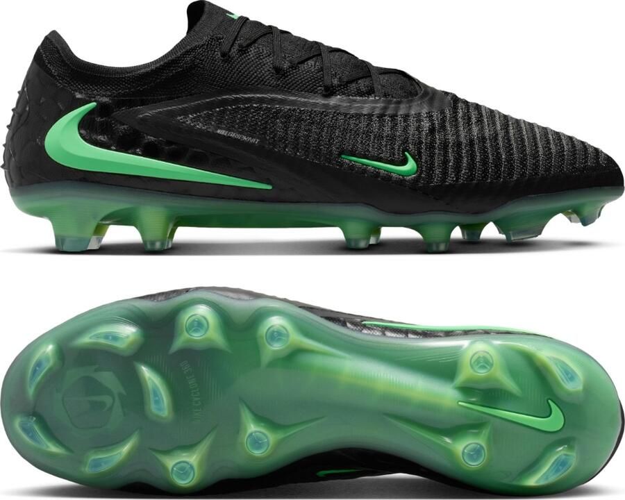 Nike Phantom 6 Low Elite Gras Voetbalschoenen (FG) Zwart Felgroen