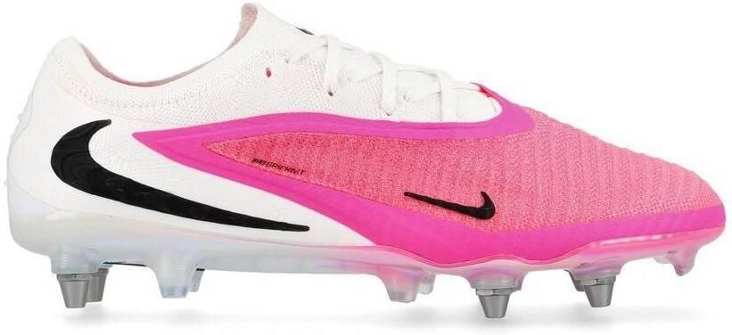 Nike Phantom 6 Low Elite IJzeren-Nop Voetbalschoenen (SG) Pro Player Wit Felroze Zwart