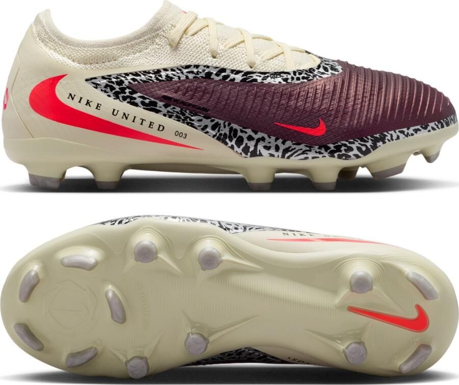 Nike Phantom 6 Low Pro Gras Kunstgras Voetbalschoenen (MG) Kids Gebroken Wit Bordeauxrood Rood - Foto 5