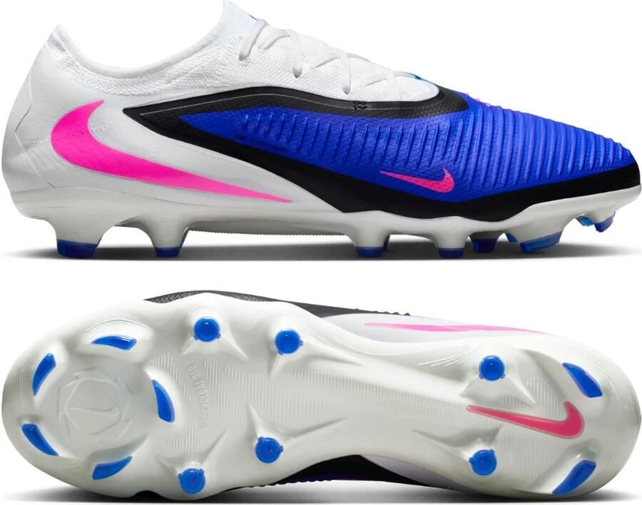 Nike Phantom 6 Low Pro Gras Voetbalschoenen (FG) Blauw Wit Felroze - Foto 5