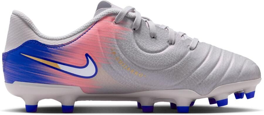 Nike Tiempo Legend 10 Academy Gras Kunstgras Voetbalschoenen (MG) Kids Grijs Blauw Roze