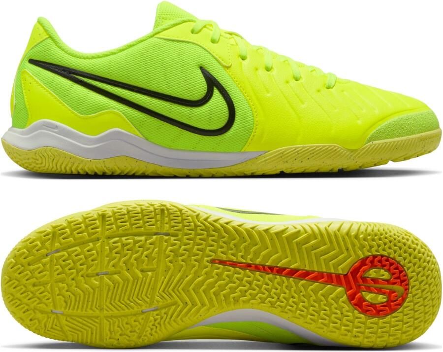 Nike Tiempo Legend 10 Academy Zaalvoetbalschoenen (IN) Neongeel Zwart Oranje - Foto 6