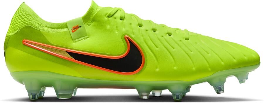 Nike Tiempo Legend 10 Elite IJzeren-Nop Voetbalschoenen (SG) Anti-Clog Neongeel Zwart Oranje