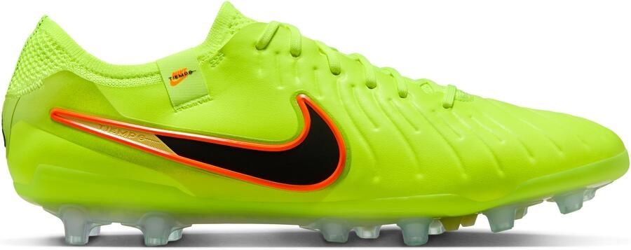 Nike Tiempo Legend 10 Elite Kunstgras Voetbalschoenen (AG) Neongeel Zwart Oranje
