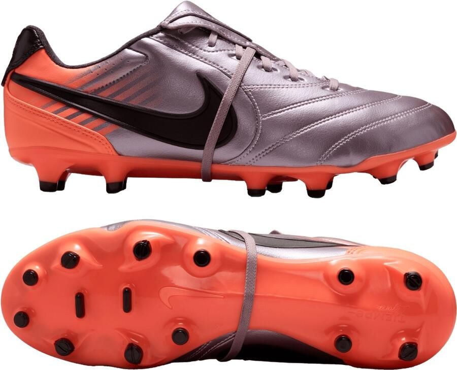 Nike Tiempo Ligera Pro Gras Voetbalschoenen (FG) Lichtpaars Oranje Zwart