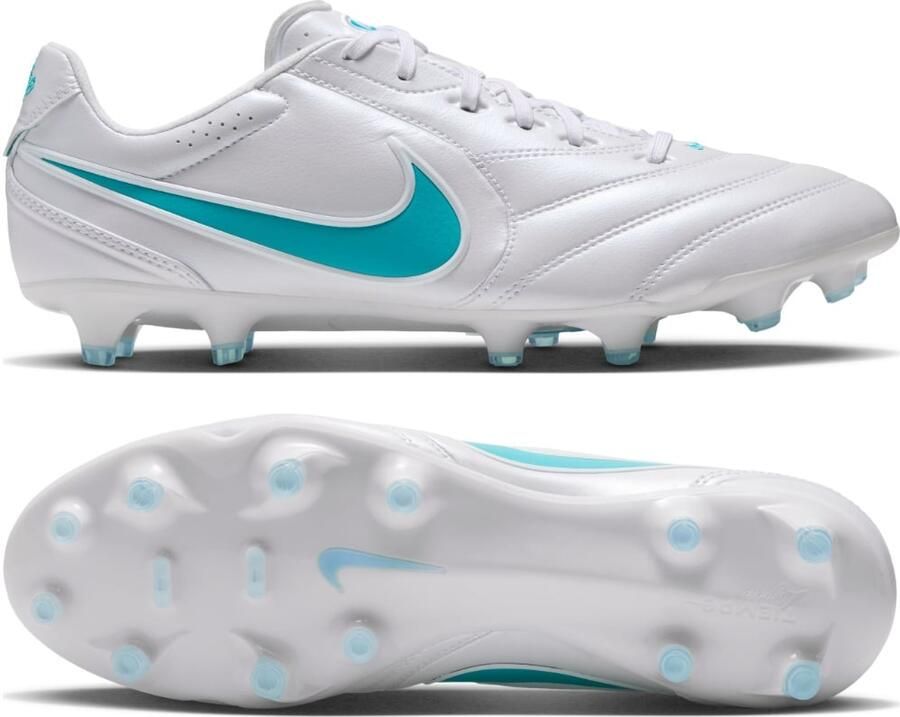 Nike Tiempo Ligera Pro Gras Voetbalschoenen (FG) Wit Turquoise