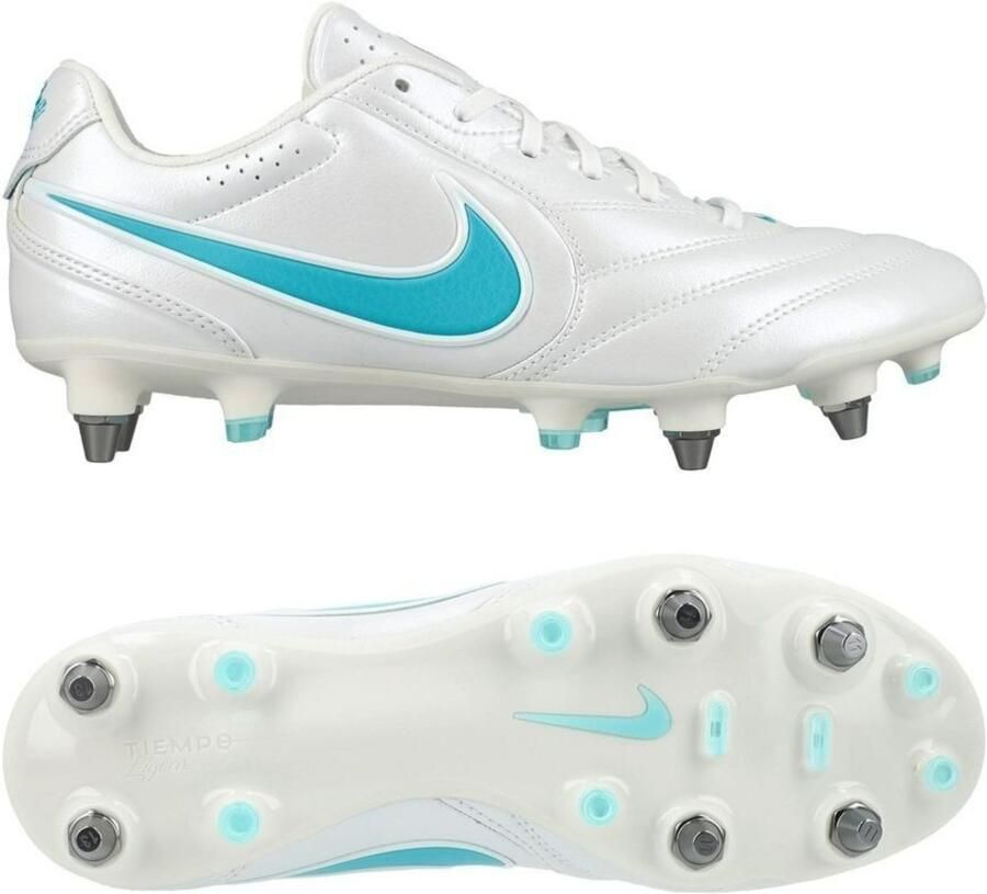Nike Tiempo Ligera Pro IJzeren-Nop Voetbalschoenen (SG) Wit Turquoise