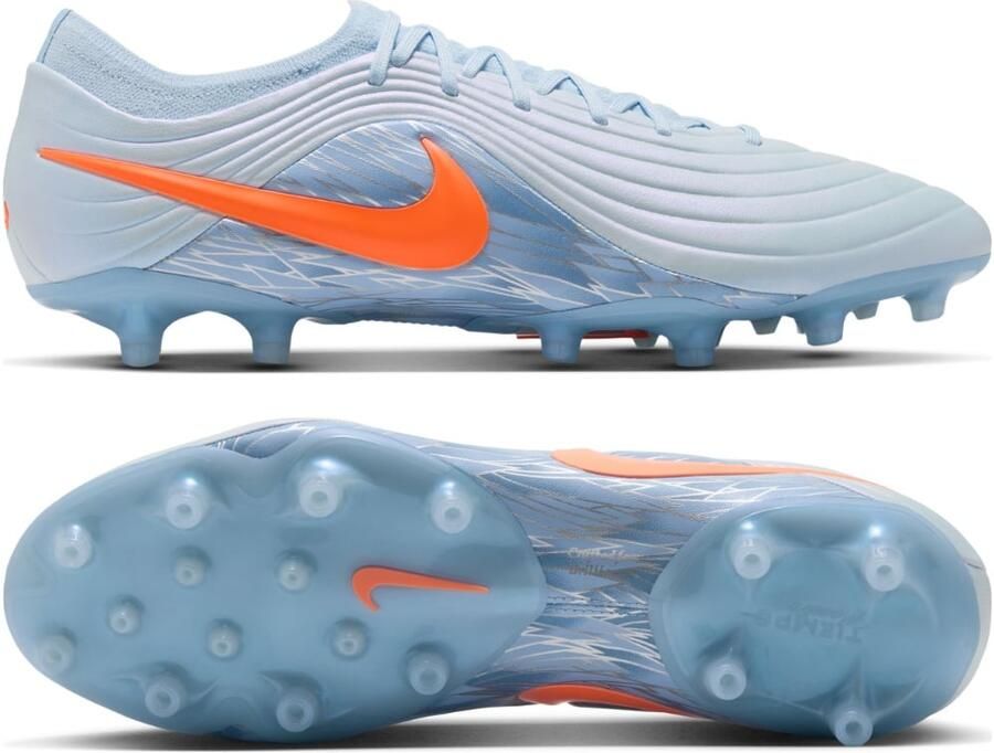 Nike Tiempo Maestro Elite Kunstgras Voetbalschoenen (AG) Lichtblauw Oranje Zilvergrijs
