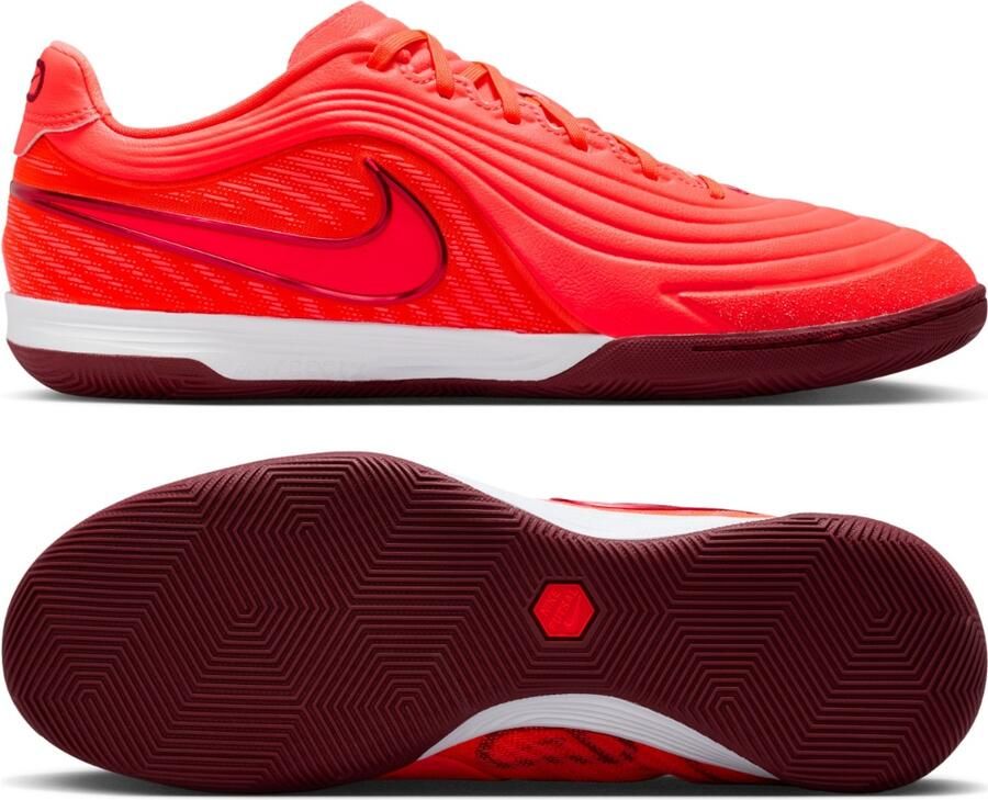Nike Tiempo Reactgato Zaalvoetbalschoenen (IN) Felrood Oranje Bordeauxrood - Foto 5