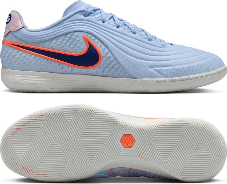 Nike Tiempo Reactgato Zaalvoetbalschoenen (IN) Lichtblauw Donkerblauw Feloranje - Foto 5