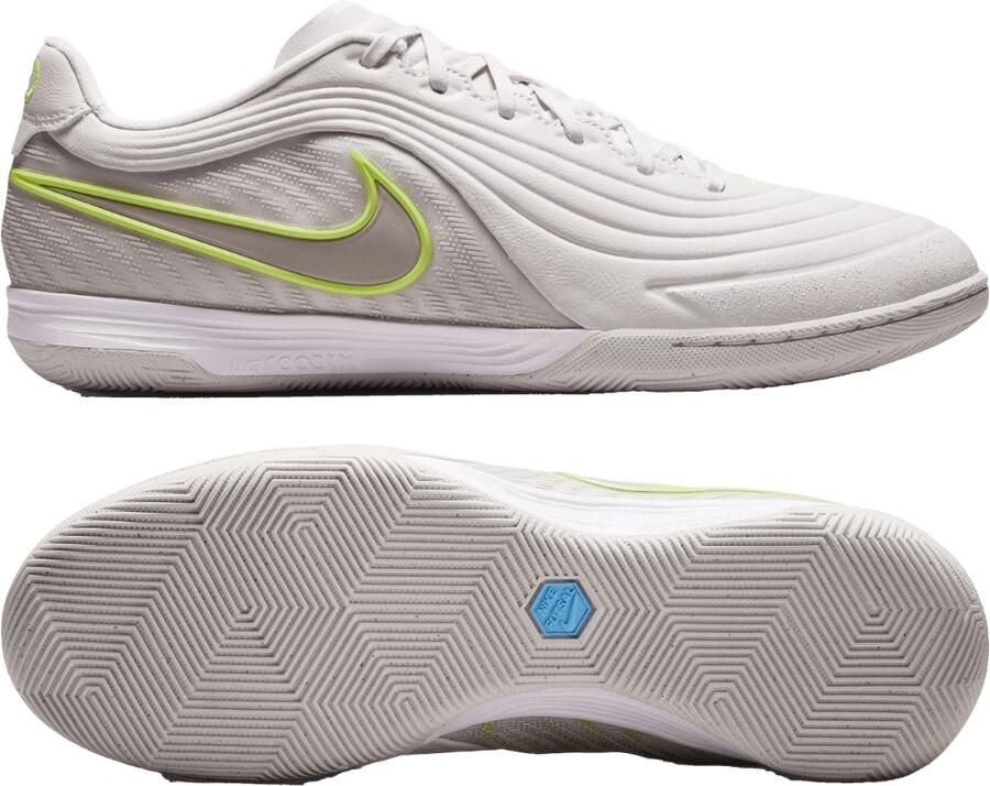 Nike Tiempo Reactgato Zaalvoetbalschoenen (IN) Lichtgrijs Limoen