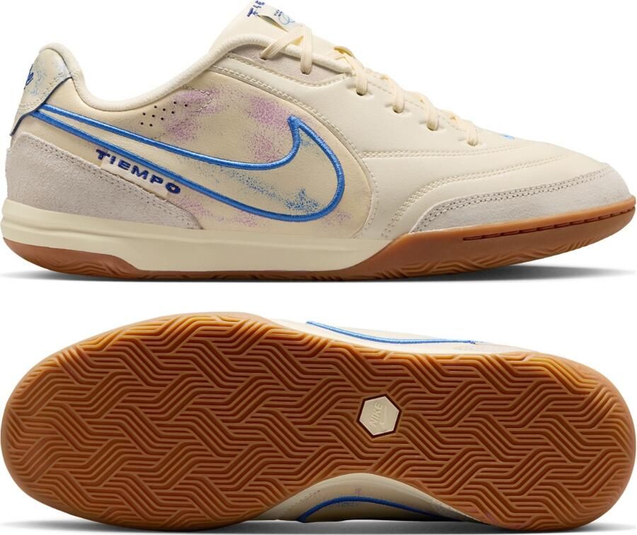 Nike Tiempo Streetgato Straatvoetbalschoenen Gebroken Wit Blauw Donkerblauw Roze - Foto 5