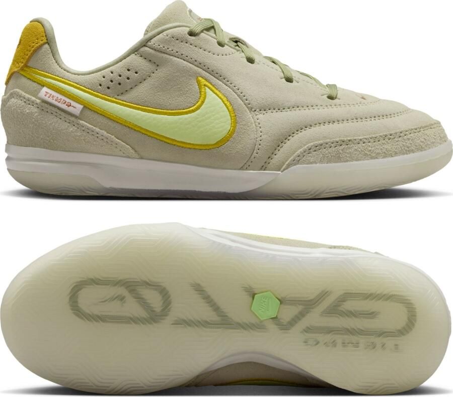 Nike Tiempo Streetgato Straatvoetbalschoenen Kids Olijfgroen Lichtgroen Geel - Foto 5