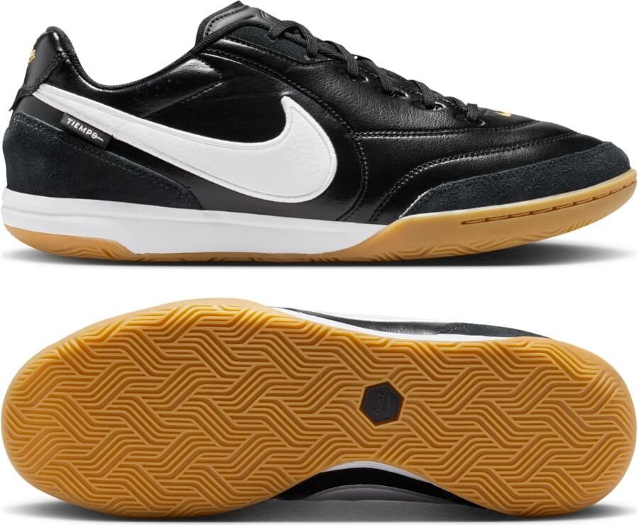 Nike Tiempo Streetgato Zaalvoetbalschoenen (IN) Zwart Wit