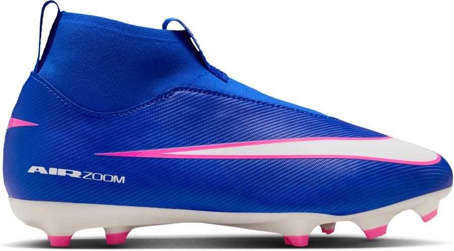 Nike Zoom Mercurial Superfly 10 Academy Gras Kunstgras Voetbalschoenen (MG) Kids Blauw Wit Felroze