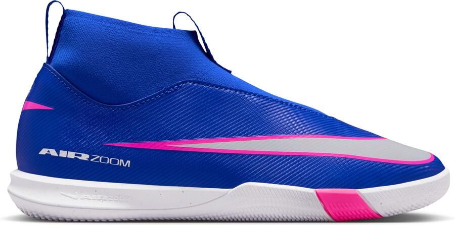 Nike Zoom Mercurial Superfly 10 Academy Veterloze Zaalvoetbalschoenen (IN) Kids Blauw Wit Felroze
