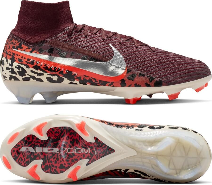 Nike Zoom Mercurial Superfly 10 Elite Gras Voetbalschoenen (FG) Bordeauxrood Zilver Oranje - Foto 5