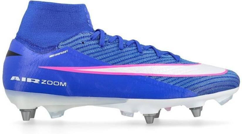 Nike Zoom Mercurial Superfly 10 Elite IJzeren-Nop Voetbalschoenen (SG) Pro Player Blauw Wit Felroze