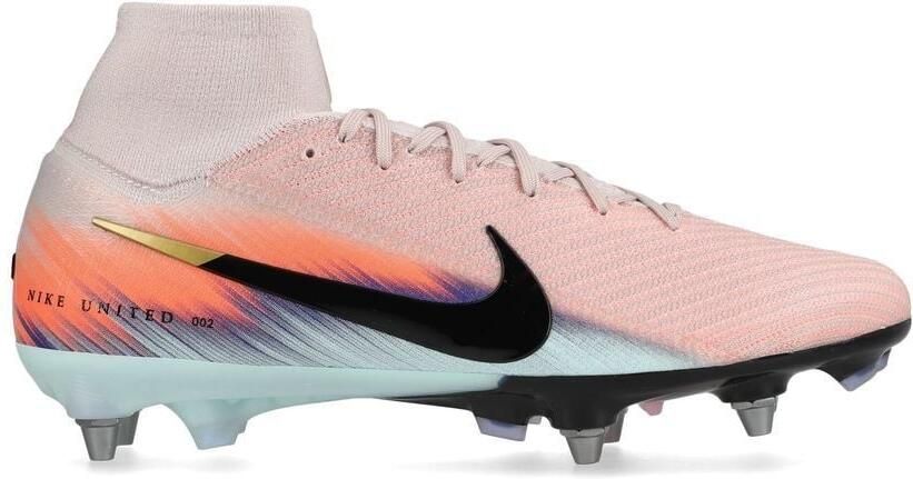 Nike Zoom Mercurial Superfly 10 Elite IJzeren-Nop Voetbalschoenen (SG) Pro Player Roze Blauw Turquoise