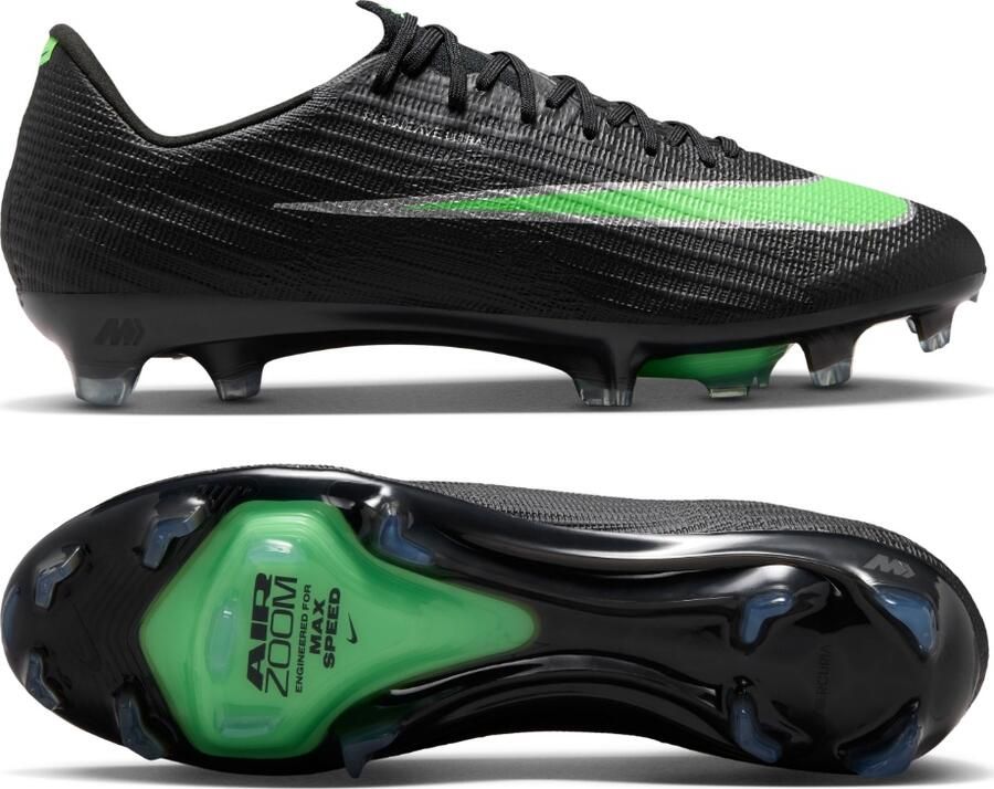Nike Zoom Mercurial Superfly 11 Elite Gras Voetbalschoenen (FG) Zwart Felgroen Zilvergrijs