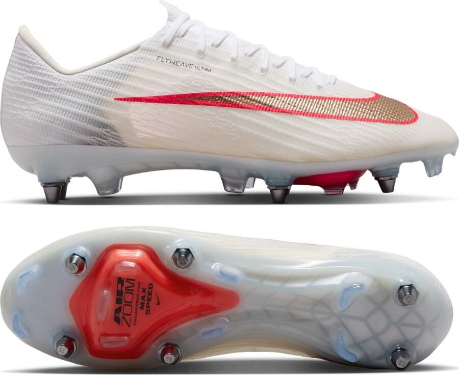 Nike Zoom Mercurial Superfly 11 Elite IJzeren-Nop Voetbalschoenen (SG) Wit Felrood Goud