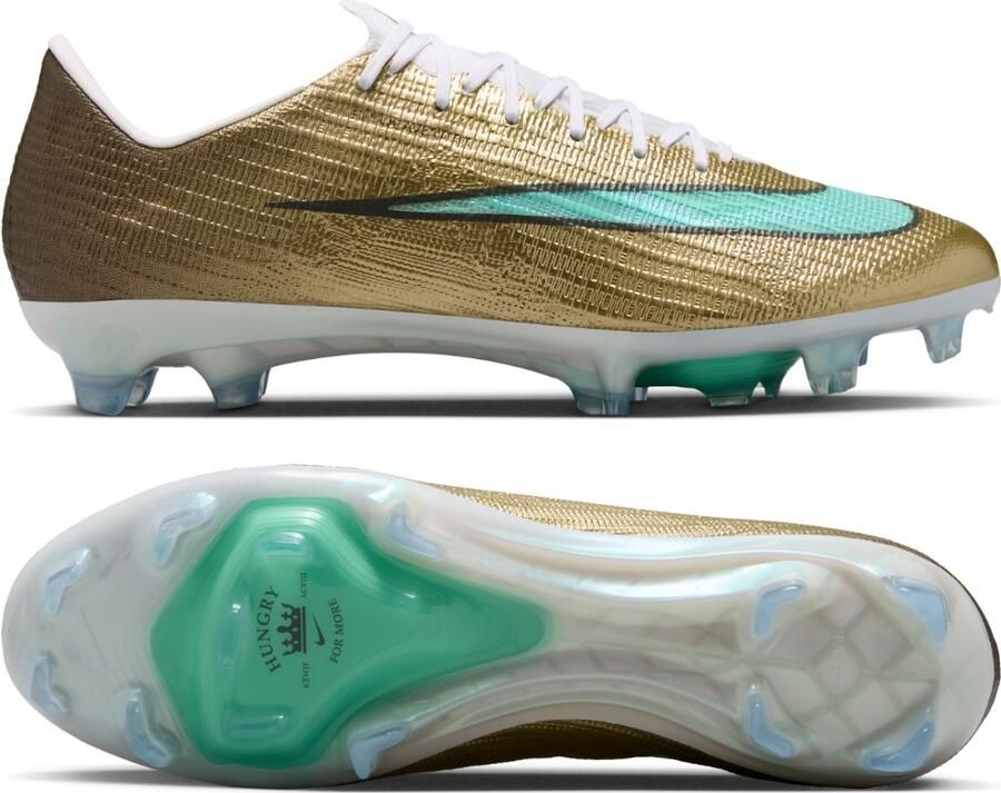 Nike Zoom Mercurial Superfly 11 Mbappé Elite Gras Voetbalschoenen (FG) Goud Groen Wit