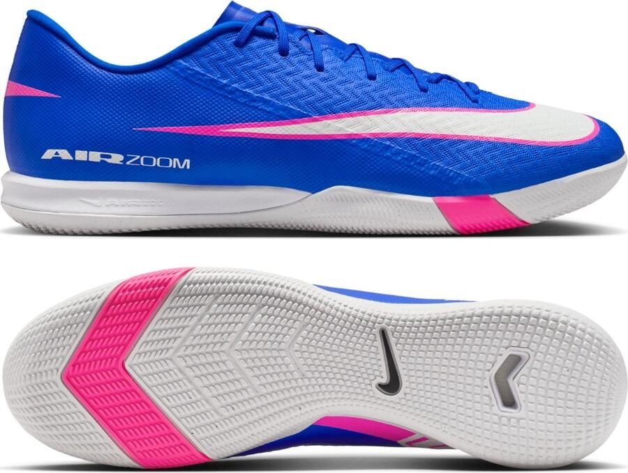 Nike Zoom Mercurial Vapor 16 Academy Zaalvoetbalschoenen (IN) Blauw Wit Felroze - Foto 5