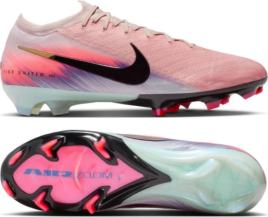 Nike United Mercurial Vapor 16 Elite low-top voetbalschoenen (stevige ondergrond) Roze - Foto 5