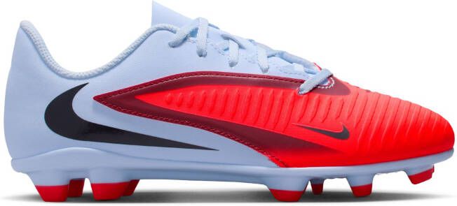 Nike Phantom 6 Low Club Gras Kunstgras Voetbalschoenen (MG) Kids Lichtblauw Felrood Zwart - Foto 5