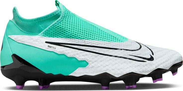 Nike Phantom GX Academy Dynamic Fit Gras Kunstgras Voetbalschoenen (MG) Turquoise Zwart Paars Wit