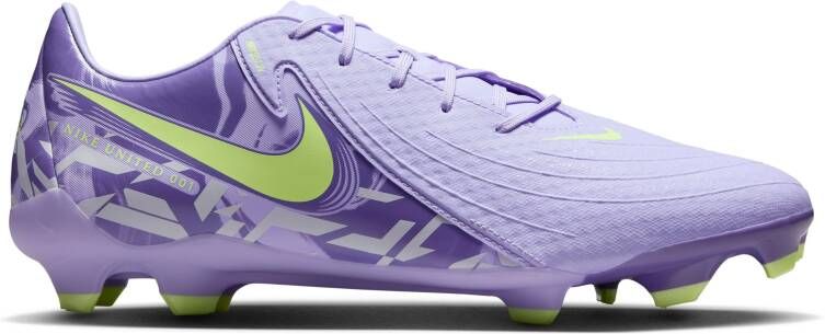 Nike Phantom GX II Academy Gras Kunstgras Voetbalschoenen (MG) Lichtpaars Lichtgeel