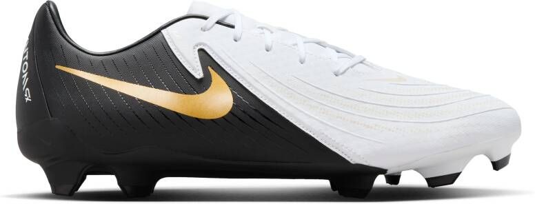 Nike Phantom GX II Academy Gras Kunstgras Voetbalschoenen (MG) Zwart Gebroken Wit Goud