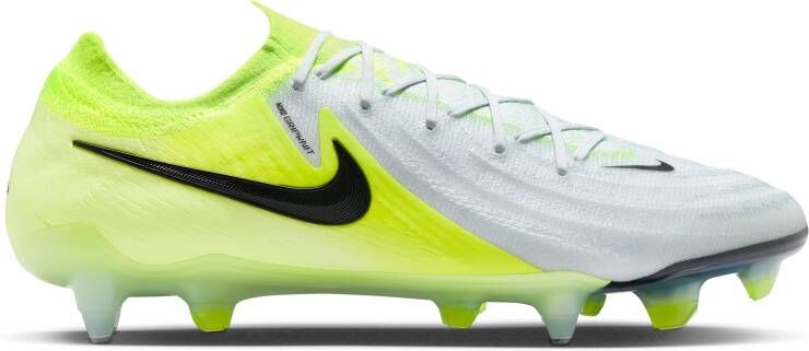 Nike Phantom GX II Elite IJzeren-Nop Voetbalschoenen (SG) Anti-Clog Neongeel Zilver Zwart