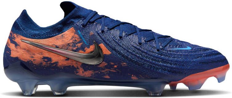 Nike Phantom GX II Haaland Elite Gras Voetbalschoenen (FG) Donkerblauw Oranje Zilver