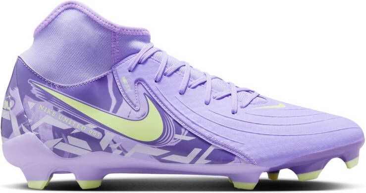 Nike Phantom Luna II Academy Gras Kunstgras Voetbalschoenen (MG) Lichtpaars Lichtgeel