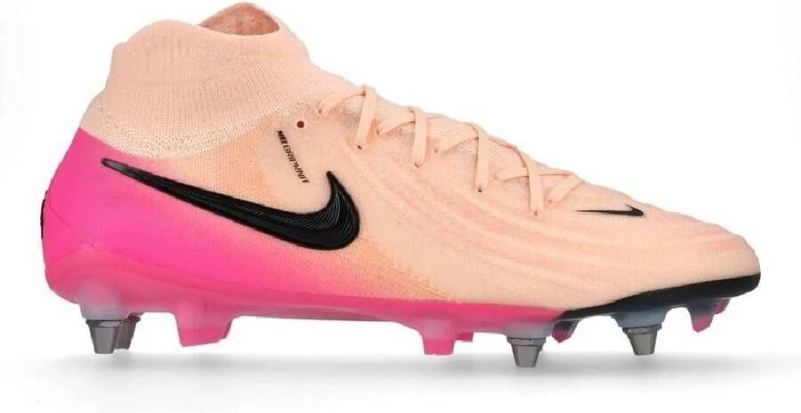 Nike Phantom Luna II Elite IJzeren-Nop Voetbalschoenen (SG) Pro Player Zalmroze Felroze Zwart