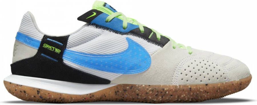 Nike Street Gato Straatvoetbalschoenen(TF)Wit Blauw Zwart Lime - Schoenen.nl