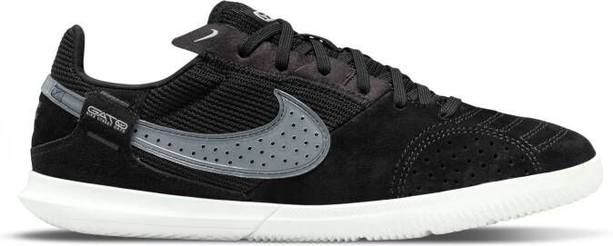 Nike Street Gato Straatvoetbalschoenen Kids Zwart Grijs Wit
